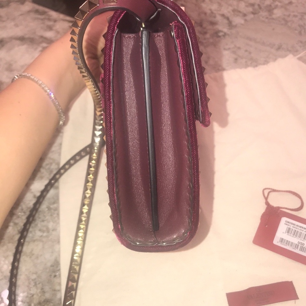 😍 VALENTINO GARAVANI Rockstud No Limit Velvet Bag - Picture 6 of 7